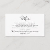 Calligrafie Klassieke minimalistische Huwelijkscad Informatiekaartje (Voorkant)