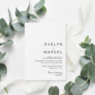 Calligrafie Klassieke minimalistische weddenschap Kaart