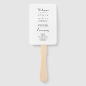 Calligrafie Klassieke minimalistische weddenschapp Handwaaier (Voorkant)