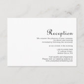 Calligrafie Klassieke minimalistische weddenschapp Informatiekaartje (Voorkant)