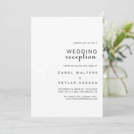 Calligrafie Klassieke minimalistische weddenschapp Kaart (Staand voorkant)