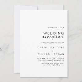 Calligrafie Klassieke minimalistische weddenschapp Kaart