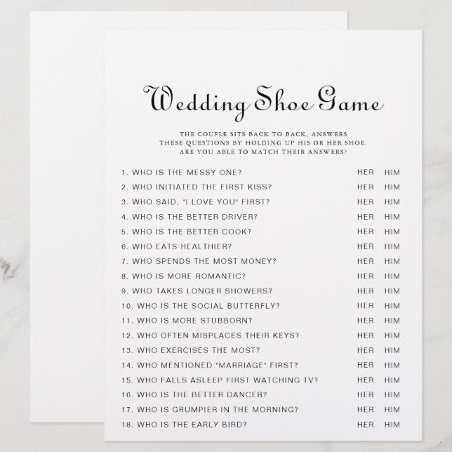 Calligrafie Klassieke minimalistische weduwhoe (Voorkant / Achterkant)