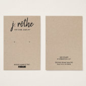 Calligrafie Kraft Handmade Earning Display Visitekaartje (Voorkant /achterkant)