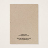 Calligrafie Kraft Handmade Earning Display Visitekaartje (Achterkant)