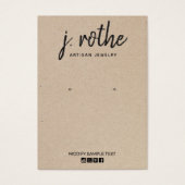 Calligrafie Kraft Handmade Earning Display Visitekaartje (Voorkant)