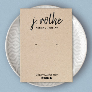 Calligrafie Kraft Handmade Earning Display Visitekaartje