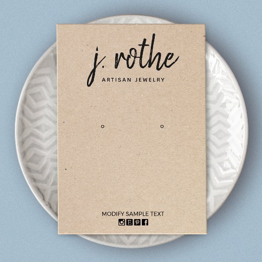 Calligrafie Kraft Handmade Earning Display Visitekaartje