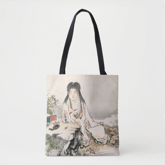 Calligrafie-kunstenaar Kōno Bairei Faux Tote Bag (Voorkant)