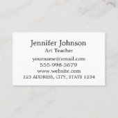 Calligrafie Kunstleraar Eenvoudige fijne kunst Visitekaartje (Achterkant)