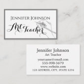 Calligrafie Kunstleraar Eenvoudige fijne kunst Visitekaartje (Voorkant / Achterkant)
