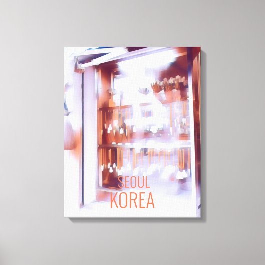 Calligrafie Kunstwinkel Seoul-reisposter Korea Canvas Afdruk (Voorkant)