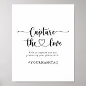 Calligrafie Leg het liefdeshashtag-teken vast Poster (Voorkant)