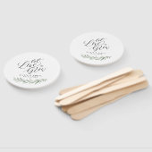 Calligrafie "Let Love Grow" Rustic Greenery Handwaaier (Niet-gemonteerd)