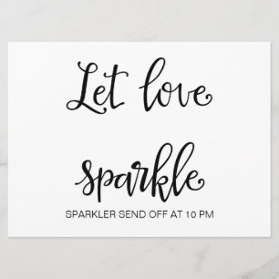 Calligrafie   "Let Love Sparkle sign" Bigbord Kaart