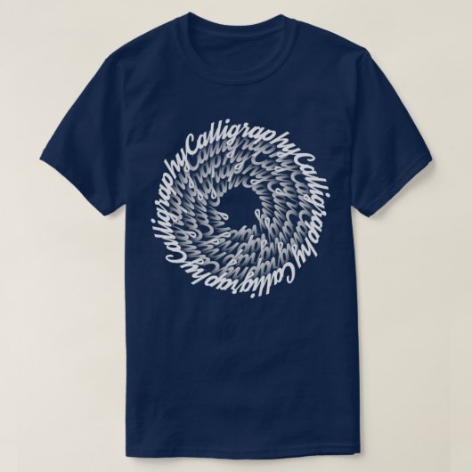 Calligrafie letters met handschrift t-shirt (Design voorkant)