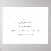 Calligrafie Liefde Fancy Script Weddenschap Welkom Poster (Voorkant)