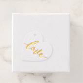 Calligrafie Liefde Hart Elk Feest ECHT FOIL Bedankjes Labels (Met doos)