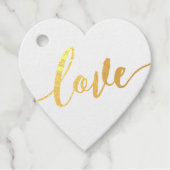 Calligrafie Liefde Hart Elke Viering ECHT FOIL Bedankjes Labels (Voorkant)