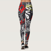 Calligrafie Liefde Yoga Leggings (Achterkant)