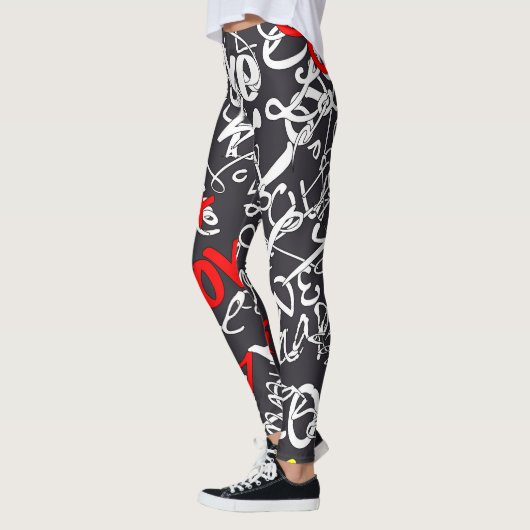 Calligrafie Liefde Yoga Leggings (Links)