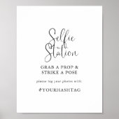 Calligrafie Love Fancy Script Selfie Station Sign. Poster (Voorkant)