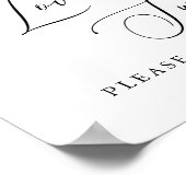 Calligrafie Love is Sweet Take a Treat Sign Poster (Hoek)