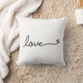 Calligrafie Love Text met hart Valentijnsdag Kussen (Deken)