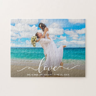 Calligrafie Love Wedding Photo Legpuzzel