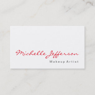 Calligrafie Make-up Artiest Eenvoudig Visitekaartj Visitekaartje