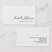 Calligrafie Makeup Artiest White Visitekaartje (Voorkant / Achterkant)