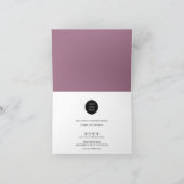calligrafie manuscript-Moderne-Mauve-Bedrijfs Bedankkaart (Binnen)