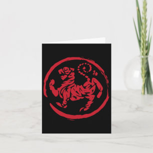 Calligrafie Martial Arts Year Tiger Symbol Karate Kaart