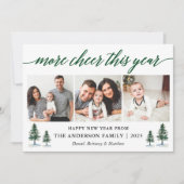 Calligrafie meer hier dit jaar 3 foto's feestdagenkaart (Voorkant)