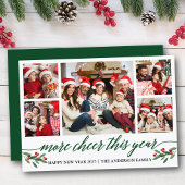 Calligrafie meer hier dit jaar 5 Foto groen Feestdagenkaart