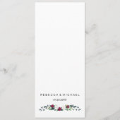 Calligrafie Menu waterverf florale lijst sjabloon (Achterkant)