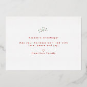 Calligrafie Merry kerry Cherry Twee Foto Folie Feestdagenkaart (Achterkant)