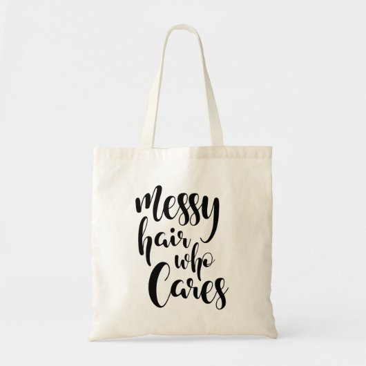 Calligrafie Messy Hair, die zwart en wit maakt Tote Bag (Voorkant)