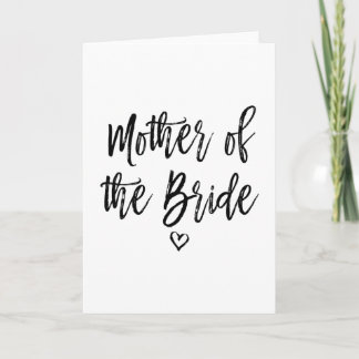 Calligrafie met brieftermoeder van de bride feestdagen kaart