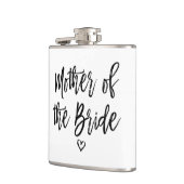 Calligrafie met brieftermoeder van de bride heupfles (Links)