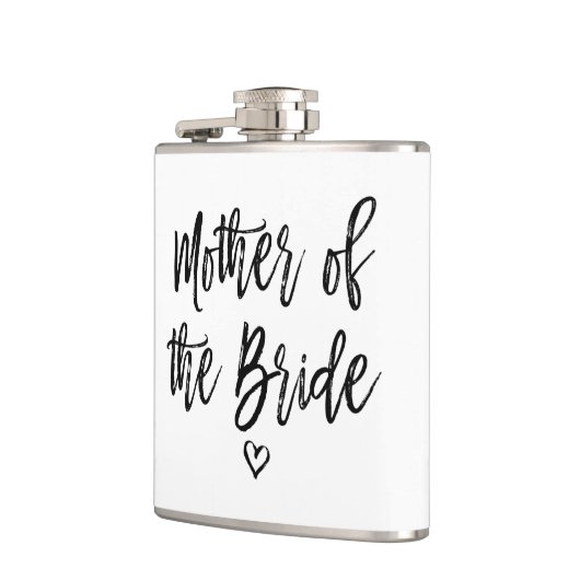 Calligrafie met brieftermoeder van de bride heupfles (Links)
