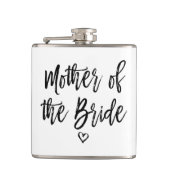 Calligrafie met brieftermoeder van de bride heupfles (Voorkant)