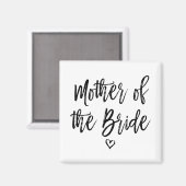 Calligrafie met brieftermoeder van de bride magneet (Voorkant / Achterkant)