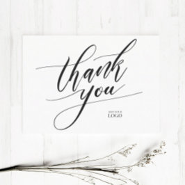 Calligrafie met dank bedankkaart