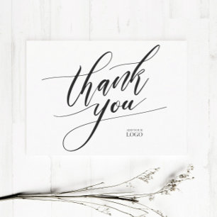 Calligrafie met dank bedankkaart