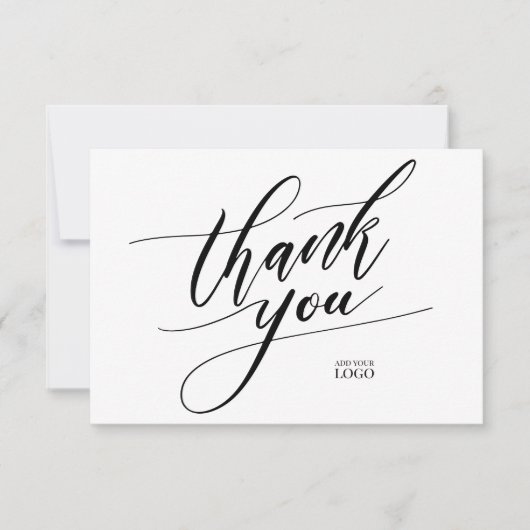 Calligrafie met dank bedankkaart (Voorkant)