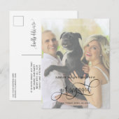 Calligrafie, met foto van Verloving Aankondigingskaart (Voorkant / Achterkant)