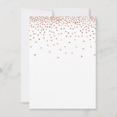 Calligrafie met harten en koperen Confetti Bedankkaart (Achterkant)