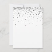 Calligrafie met Harten en Zilveren Confetti Bedankkaart (Achterkant)
