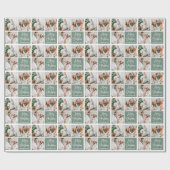 Calligrafie met Kerstmis 3 Fotopagina groen Cadeaupapier (Vlak)